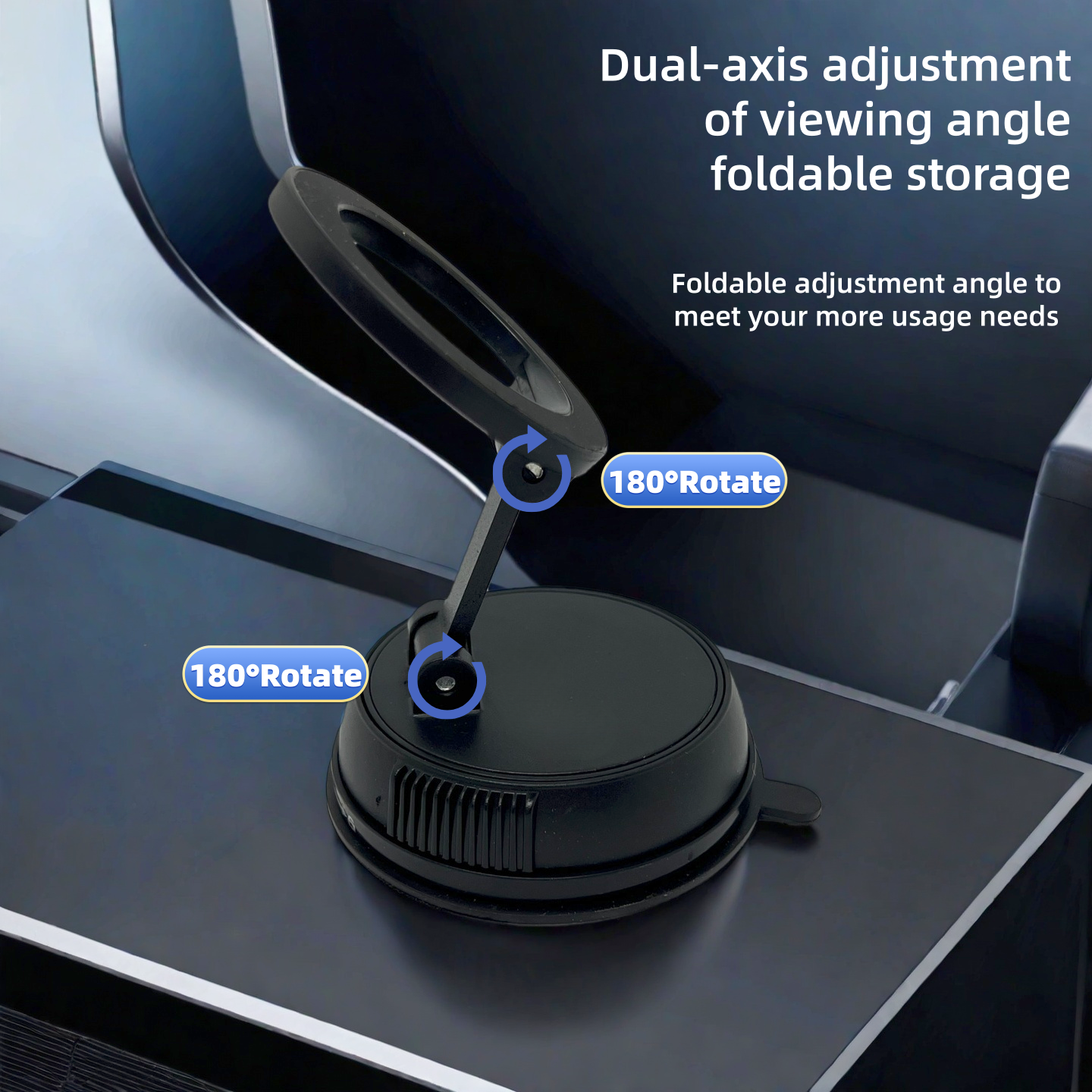 360° Rotating Vacuum Adsorption Car Mount C-09 Universal Foldable Magnetic Phone Holder - 图片 4