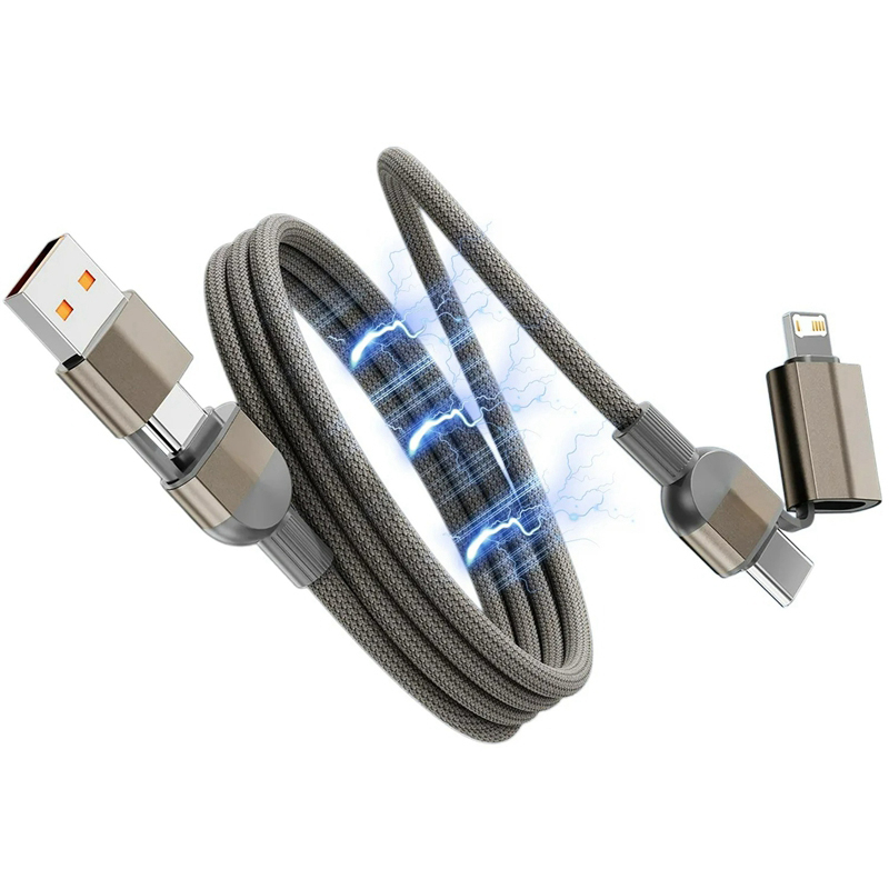 4 in 1 PD 240W Magnetic Suction Anti Winding USB C To C Fast Charging Cable - Image 2
