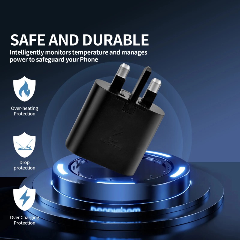 25W PD Super Fast Charger UK Plug USB C Wall Adapter for Samsung Galaxy S26 S25 S24 S23 Ultra S22 A55 A54 A35 Quick Charging - Image 2