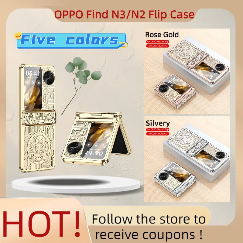Luxury Electroplated Casing for OPPO Find N3 Flip N2 Flip Trendy Design Shiny N3Flip N2Flip Premium Phone Case