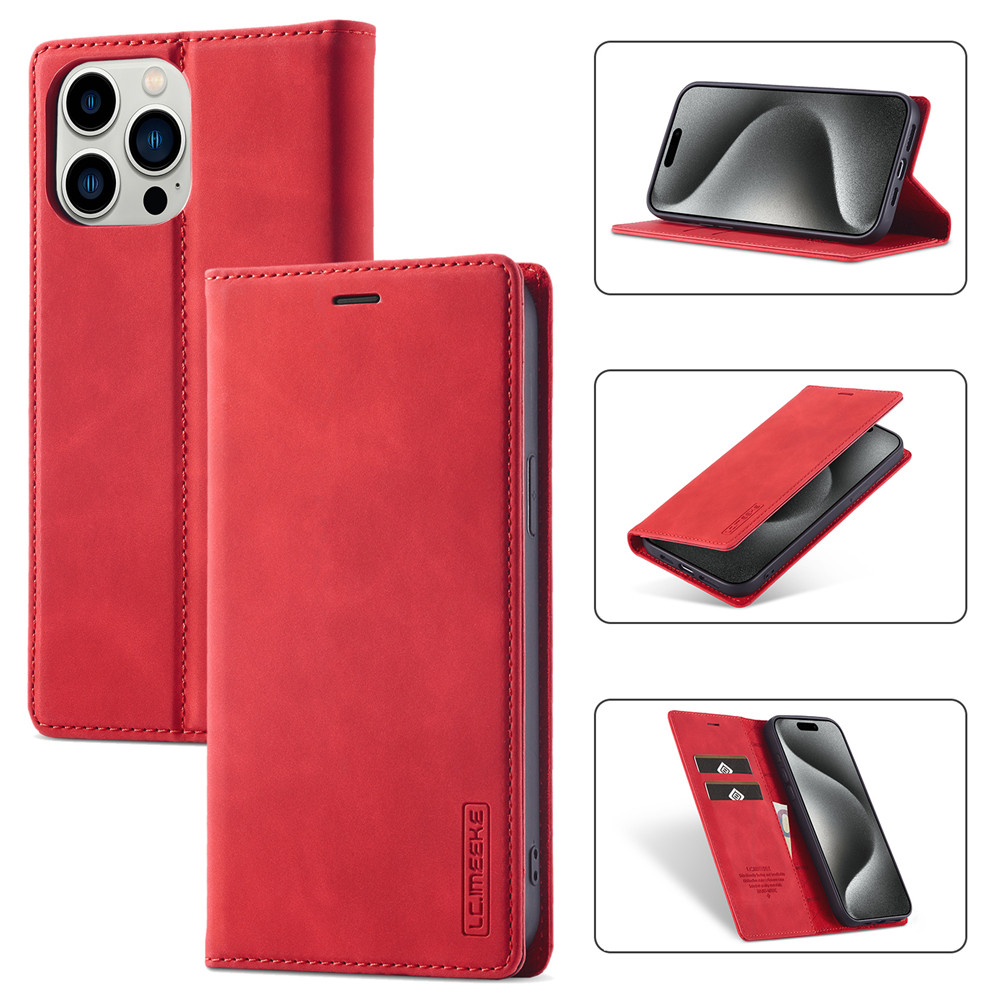 Leather Magnetic Case for iPhone 16 Pro Max 15 Pro 14 13 12 11 Pro Max 7 8 Plus Foldable Classic Cover for iPhone12 Promax 13Pro Max with Slot Phone Case - Image 2