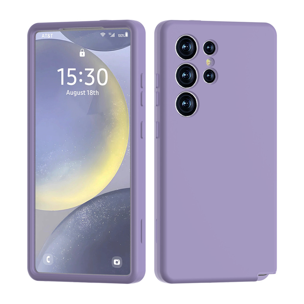 Purplish Blue Plain Simple Casing for Samsung Galaxy S25 Ultra S25U Durable Anti-DROP S25 S25Plus Premium Phone Case - Image 2
