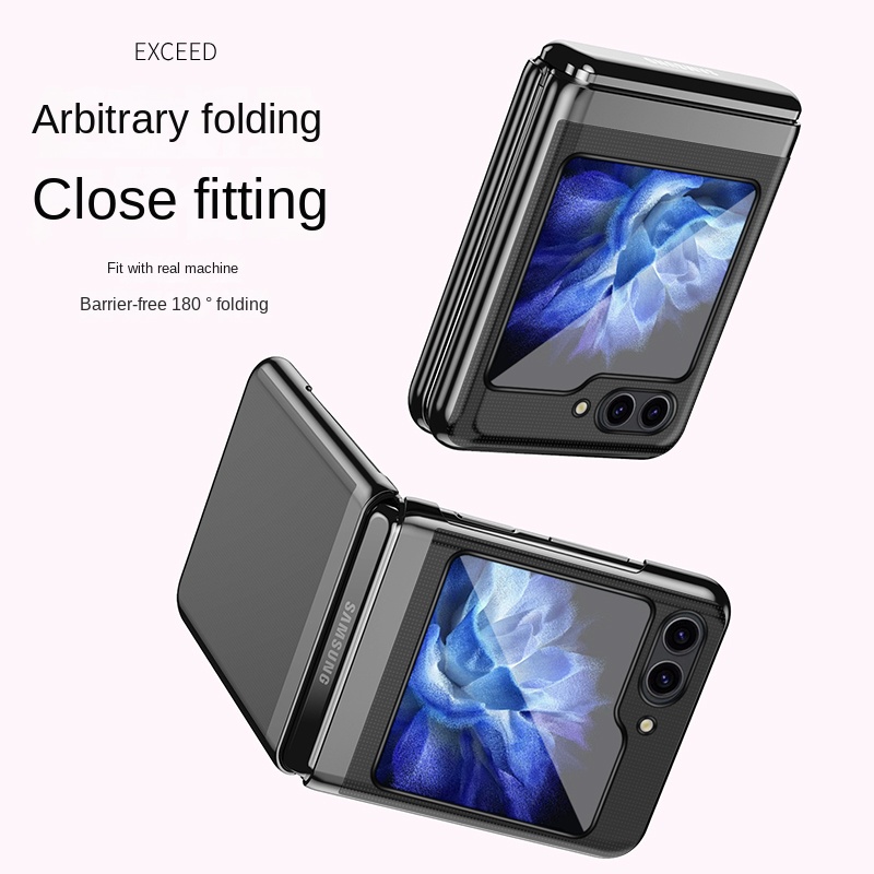 Transparent Hard Casing for Samsung Galaxy Z Flip7FE Flip6 Flip5 Electroplated PC Samsung Z Flip 6 5 Flip Z 5 Protection Phone Case