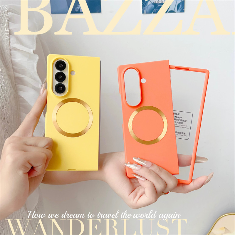 Couple Magnetic for Samsung Galaxy Z Fold 7 Case Elegant Wireless Charging Z Fold7 Screen Guard Phone Casing - Image 3