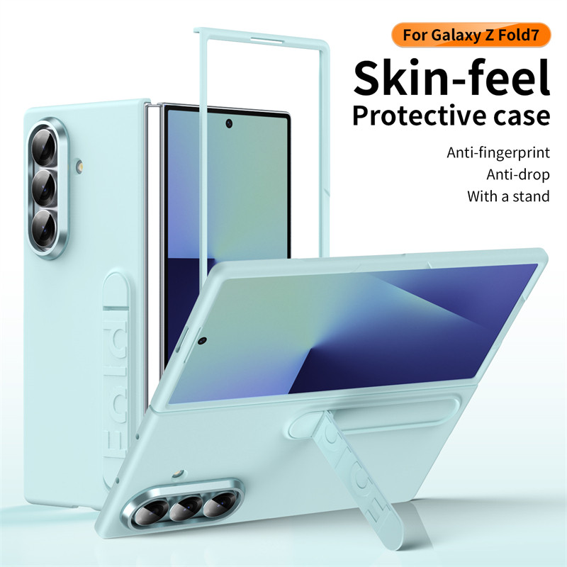 Anti-fingerprint for Samsung Galaxy Z Fold7 Fold6 Z Fold5 Fold4 Fold3 Case Unique Design Classic Z Fold 7 6 5 With Bracket Phone Casing - Image 3