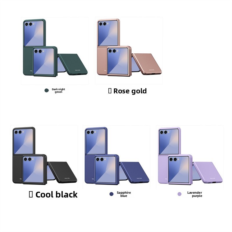 Magnetic Plain for Samsung Galaxy Z Flip 7 6 5 4 3 Case Minimalist Simple Classic Zflip3 Flip4 Flip5 Flip6 Flip7 Back Phone Casing - Image 2