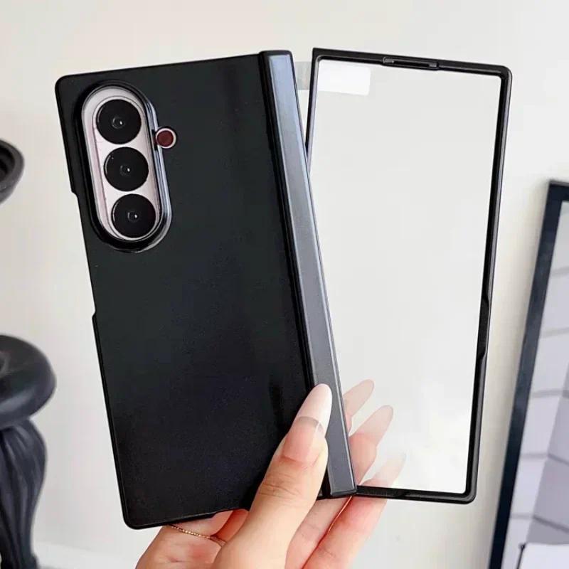 Trendy Candy Colour Hard PC Anti-Drop Phone Case for Samsung for Galaxy Z Fold 7 6 5 4 5G Inclusive Screen Film Fold Shell Cover - Image 2