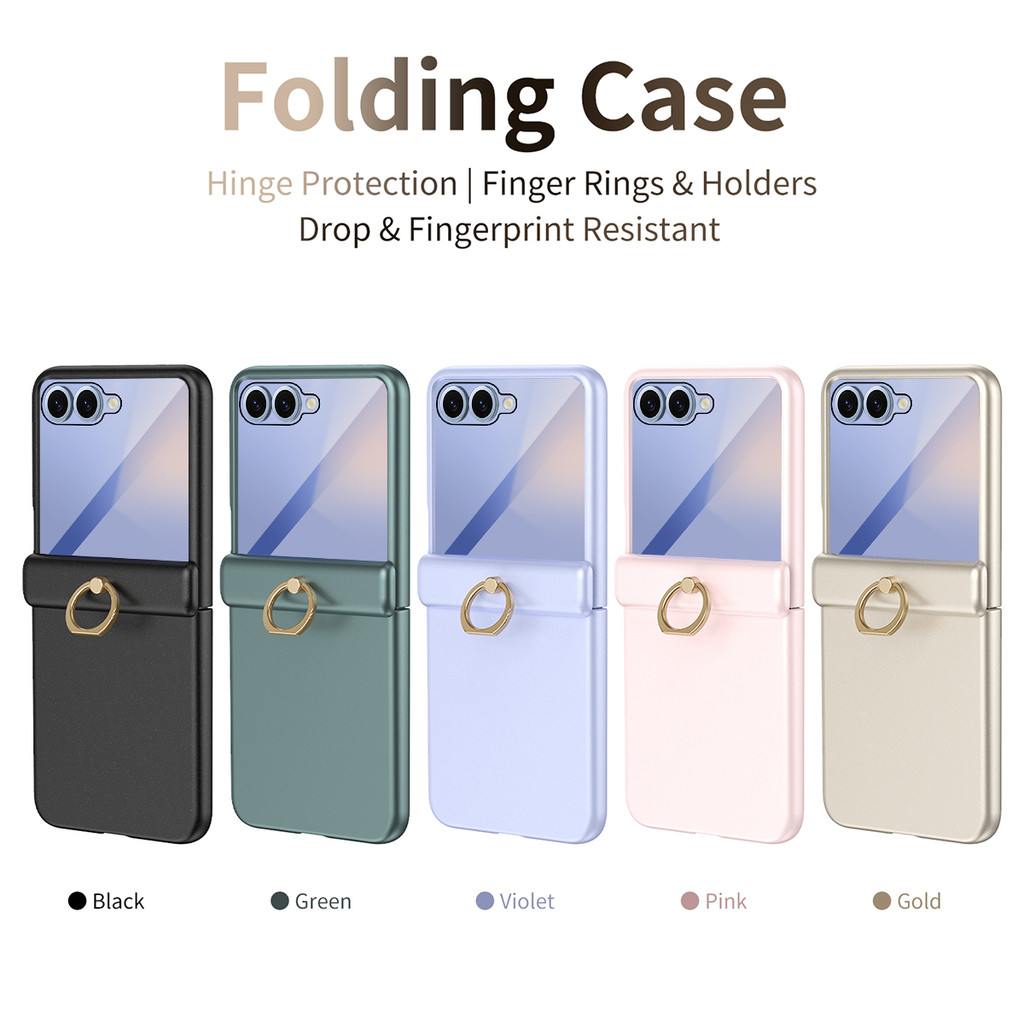 Luxury Creative Design Case Flip5 Flip6 Flip7FE Titanium for Samsung Galaxy Z Flip 7 6 5 4 3 7FE Screen Guard Phone Casing