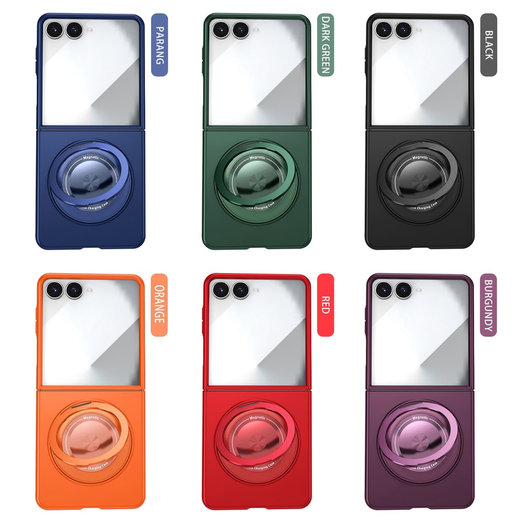 Shockproof Creative Design Case Zflip3 Flip4 Flip5 Flip6 Flip7 FE Classic for Samsung Galaxy Z Flip 7 6 5 4 3 Rotatable Bracket Phone Casing