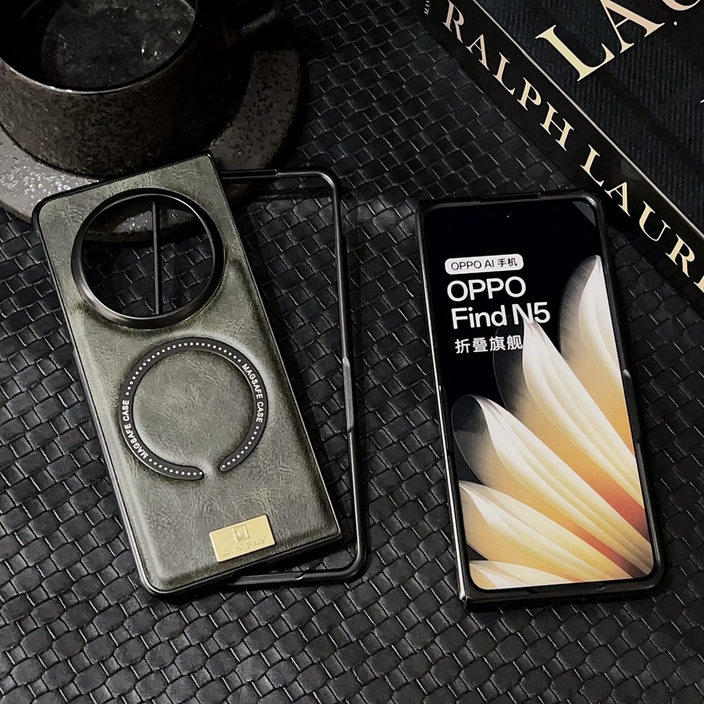 Shockproof Luxury Casing for OPPO Find N5 Elegant Magnetic PU Leather Classic N5 Premium Phone Case - Image 3