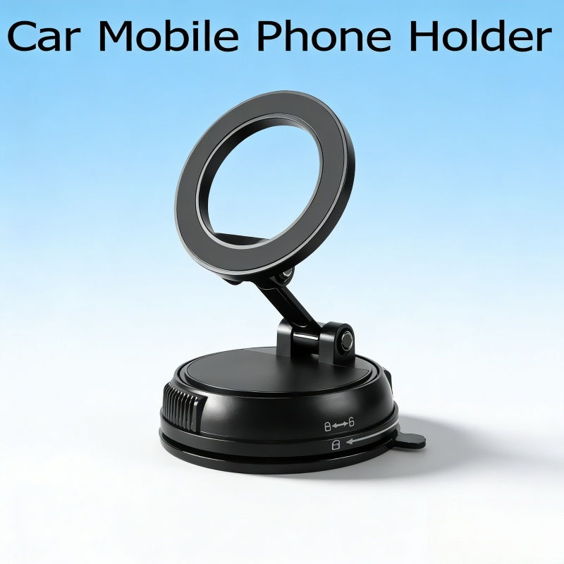 Universal Magnetic Phone Holder 360° Rotating Vacuum Adsorption Foldable Car Mount Stand - Image 4