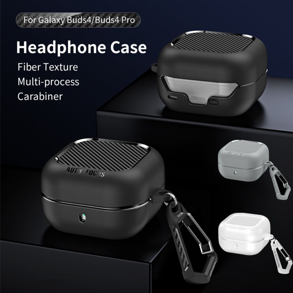 Shockproof Korea Armor With Buckle Case for Samsung Galaxy Buds4 TPU Fiber pattern Protective Earphone Casing Buds 4 Pro Cover