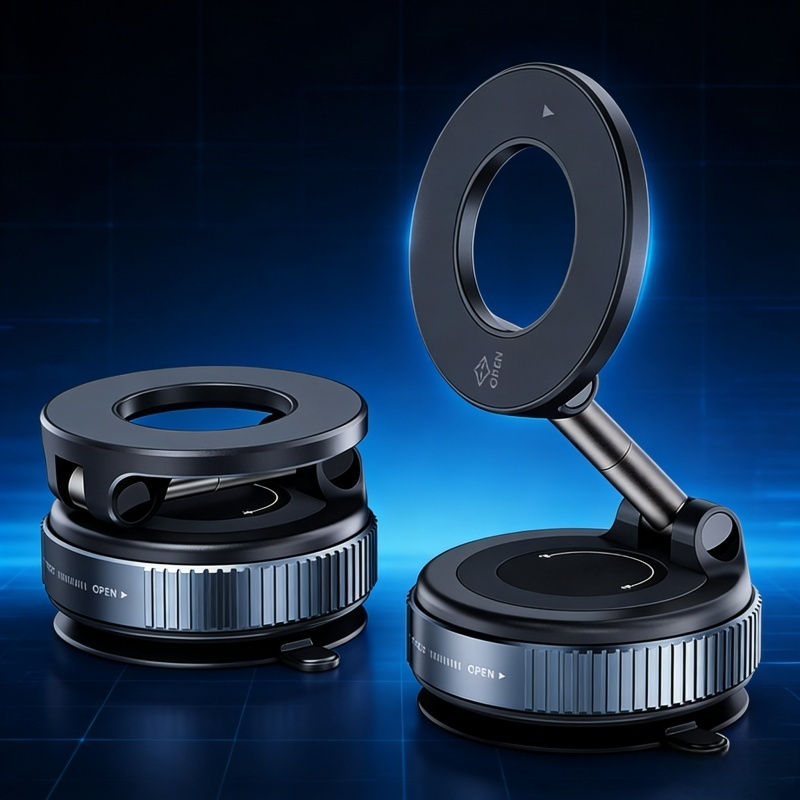 Car Dashboard Stable Magnetic Vacuum Adsorption 360° Rotatable Phone Holder - Image 5