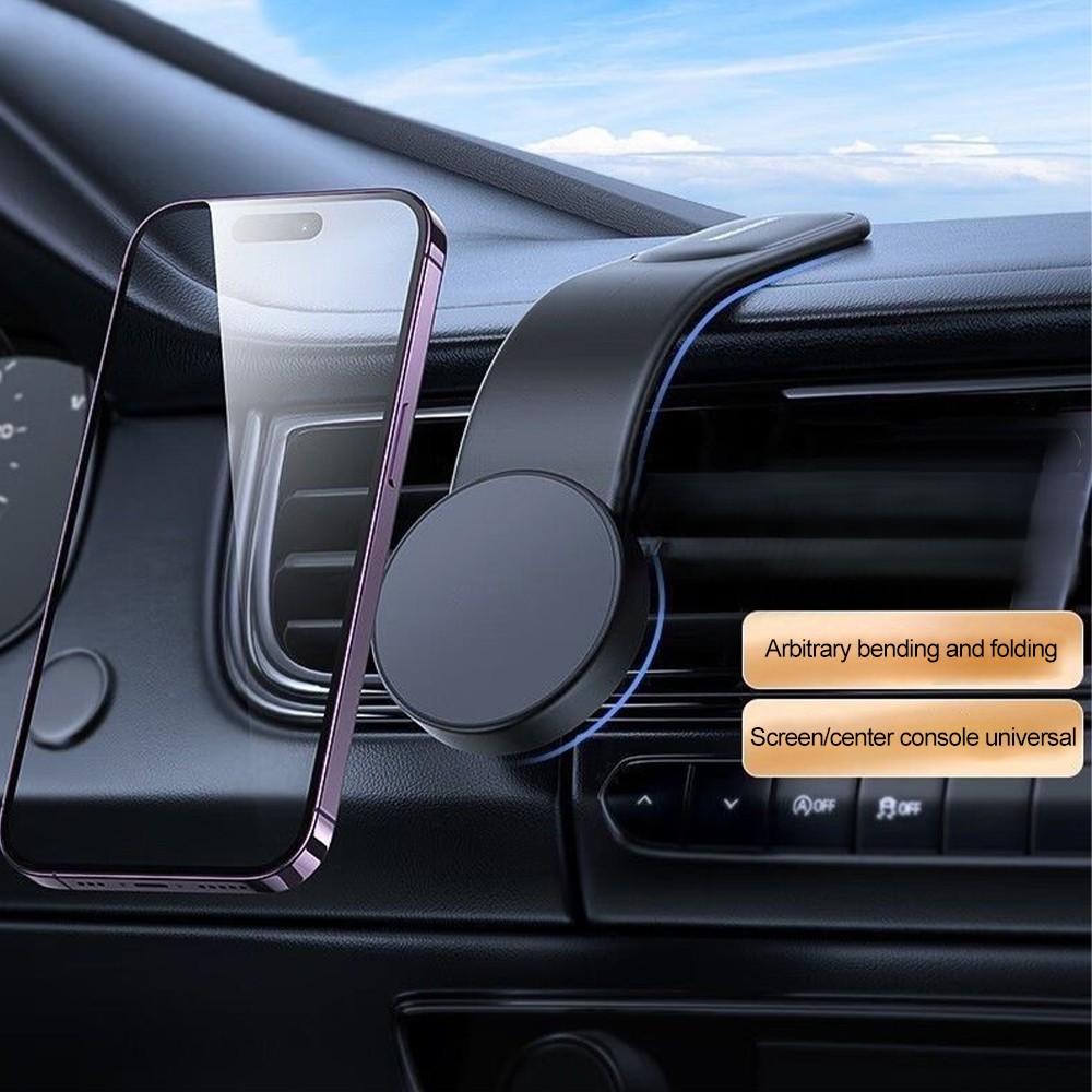 Portable Magnetic Phone Holder Stand XJ66 Adjustable Aluminum Alloy Arm Mount for Car Dashboard Bracket Ring - Image 5