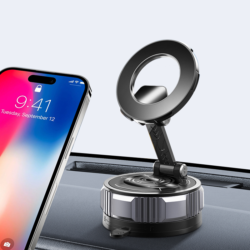 Magnetic Vacuum Suction Universal Folding Phone Holder for Home Office Car Dashboard - Image 4