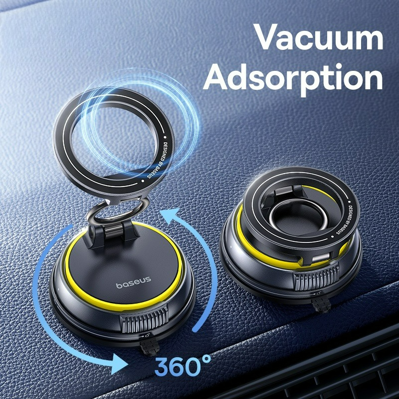 Vacuum Magnet Car Phone Mount 360° Rotating Adjustable Foldable Suction Cup Navigation Adsorption Stand Holder - Image 7