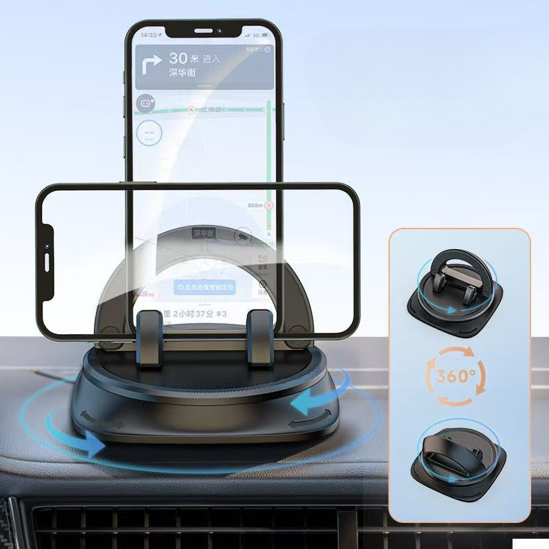 Universal 360 Rotate Dashboard Car Phone Holder Anti-slip Car Silicone Stand Bracket with Adjustable Dock Fits Support Auto Air Vent Mount - Image 6