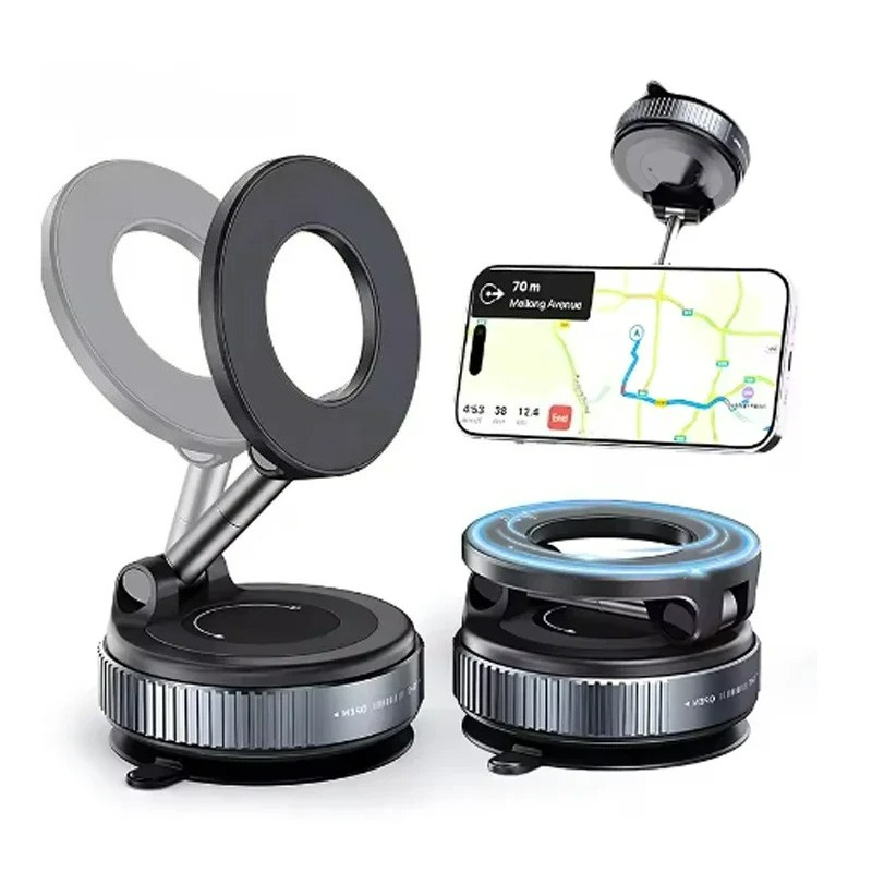 Portable Universal Folding Adjustment Car Phone Magnetic Stand Vacuum Suction Cup Bracket Navigation Mobile Holder - Image 7