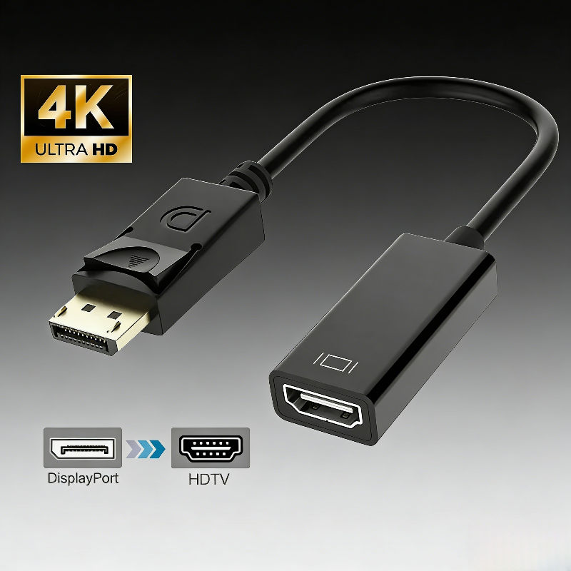 4K DP To HDMI Male Female Converter DisplayPort Adapter Cable for Laptop PC - Image 3