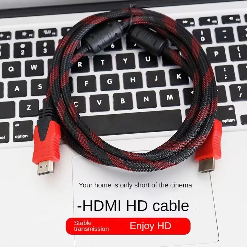 5M/10M Red and Black HDMI to HDMI High-Speed HDTV Cable 1.4 Version 1080P for Monitor TV PC