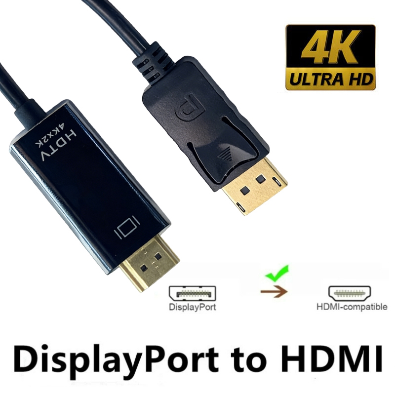 4K 30Hz DisplayPort to HDMI Adapter DP to HDTV Male Converter for TV Monitor PC - Image 2