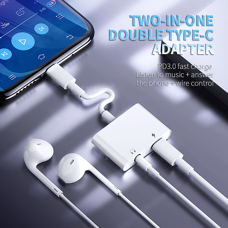 Built-in DAC Type C to 3.5mm AUX Audio & PD Fast Charge 2-in-1 Adapter for Samsung S24 - Image 2