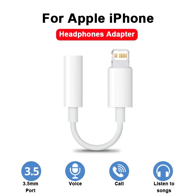 Lighting to 3.5mm Jack AUX Audio Adapter Cable for iPhone 12 Mini 11 SE XS XR X 8 7 Plus iOS - Image 2