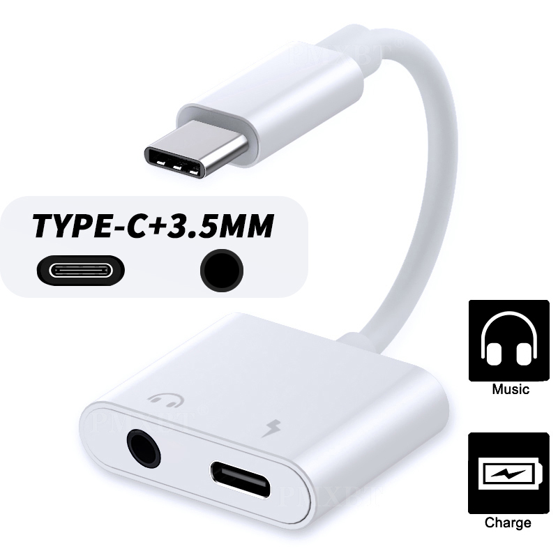 2-in-1 USB-C to 3.5mm Jack Audio & Charging Adapter for iOS/Android Devices - Image 2