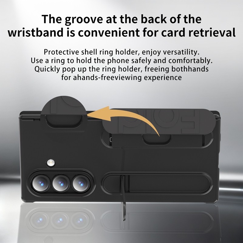 Luxury Durable Case Z Fold 7 6 5 4 Classic for Samsung Galaxy Z Fold7 Fold6 Fold5 With Card Slot Phone Casing
