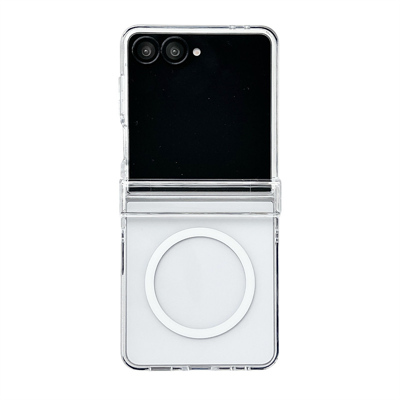 Clear Magnetic for Samsung Galaxy Z Flip 7 Case Snap-On Bumper Transparent Z Flip7 Flip Z7 Back Phone Casing