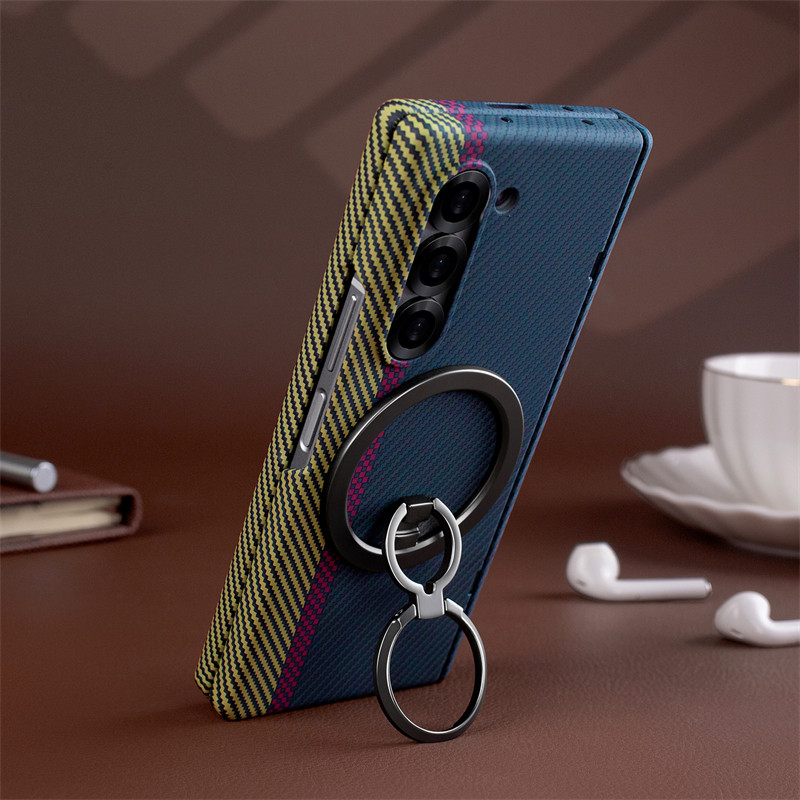 Luxury Simple for Samsung Galaxy Z Fold6 Z Fold5 Fold4 Fold3 Case Business Rugged Z Fold 6 5 4 3 with Ring Holder Phone Casing - Image 2