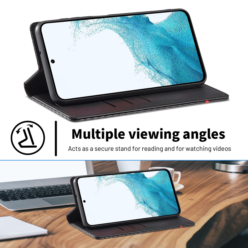For Samsung Galaxy A25 A24 A14 A35 A55 A54 A53 A13 A22 A15 Case Carbon Fiber Leather Wallet Card Slot Shockproof Protector Cover