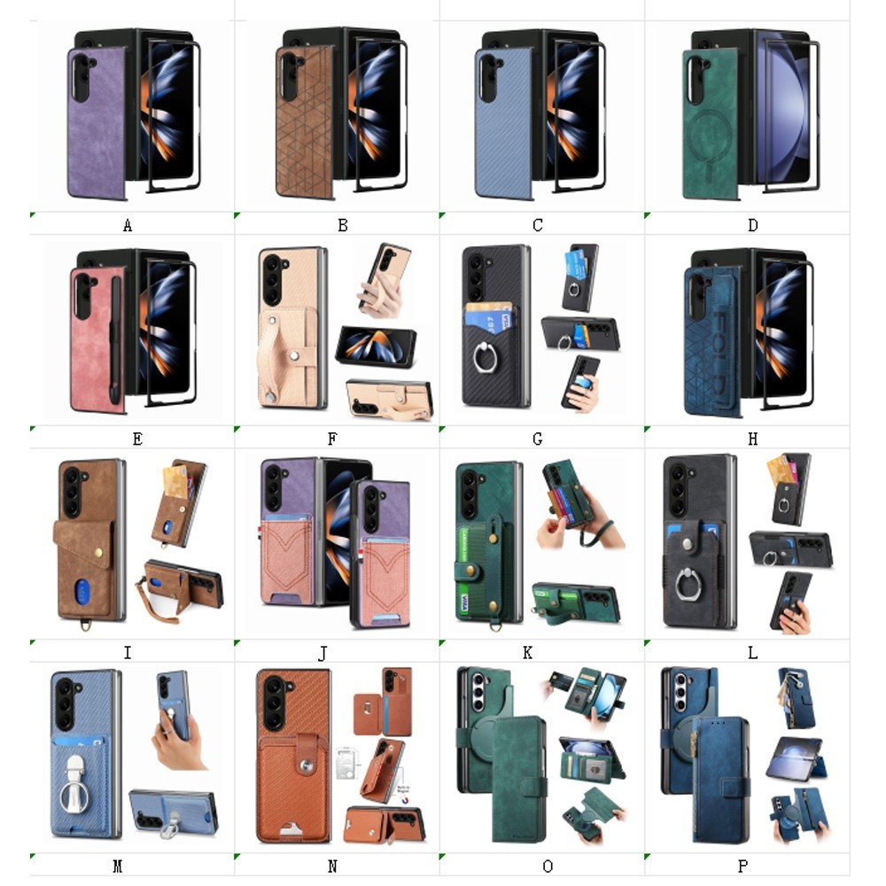 Shockproof Anti-DROP Casing for Samsung Galaxy Z Fold 6 Anti-Scratch Finewoven PU Z Fold6 With Ring Holder Phone Case - Image 3