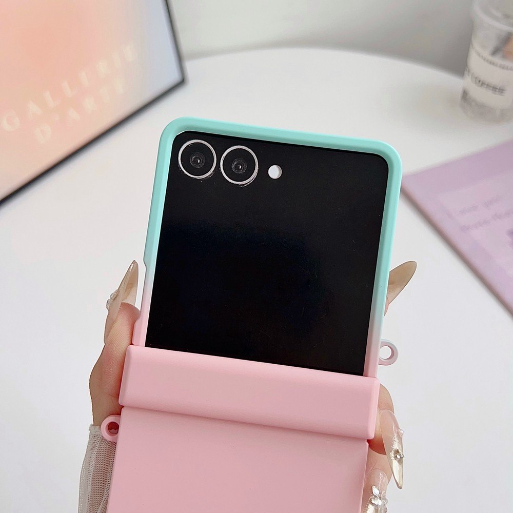 Simple Anti-Dust Case Zflip3 Flip4 Flip5 Flip6 Flip7 FE Hard PC Candy Color for Samsung Galaxy Z Flip 7 6 5 4 3 Back Phone Casing