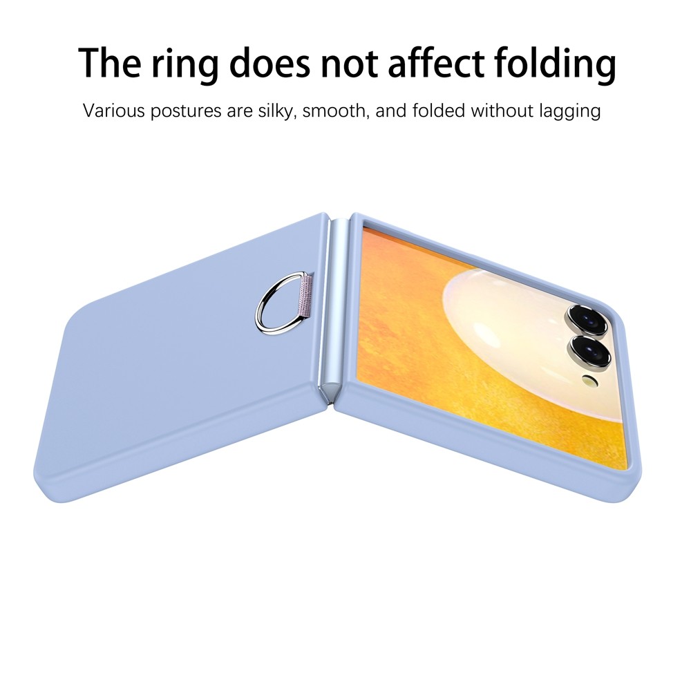 Matte Anti-Scratch of for Samsung Galaxy Z Flip 7 6 5 4 3 7FE Case Trendy Design Candy Color minimalist Flip5 Flip6 Flip7FE With Ring buckle Holder Phone Casing - Image 2