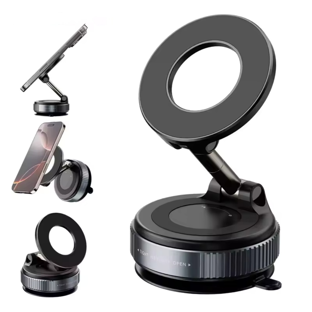 360 Rotation Vacuum Magnetic Phone Holders Rotating Suction Cup Folding Stand - Image 4