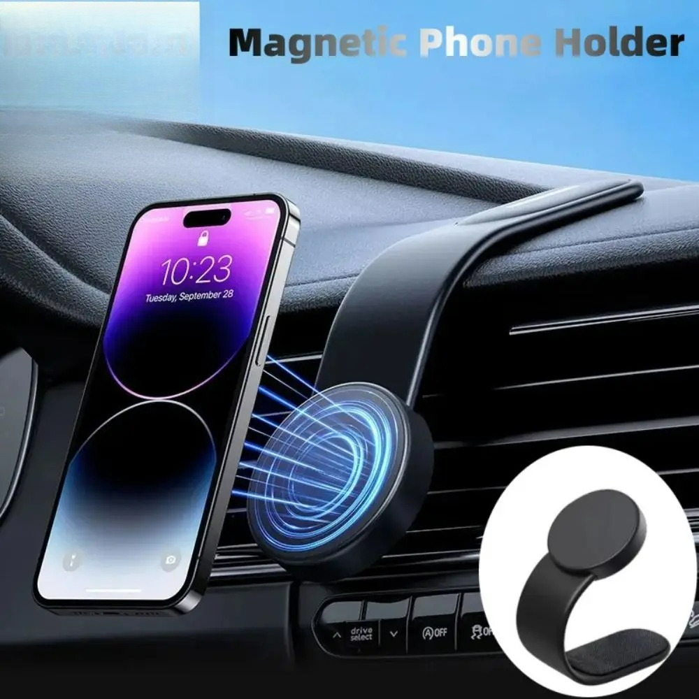 Universal Portable Magnetic Phone Holder Stand Adjustable Aluminum Alloy Arm Mount for Car Dashboard Mobile Bracket - Image 8
