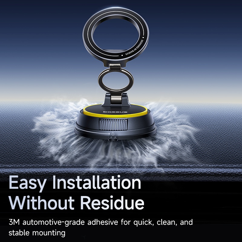 Vacuum Magnet Car Phone Mount 360° Rotating Adjustable Foldable Suction Cup Navigation Adsorption Stand Holder - Image 5