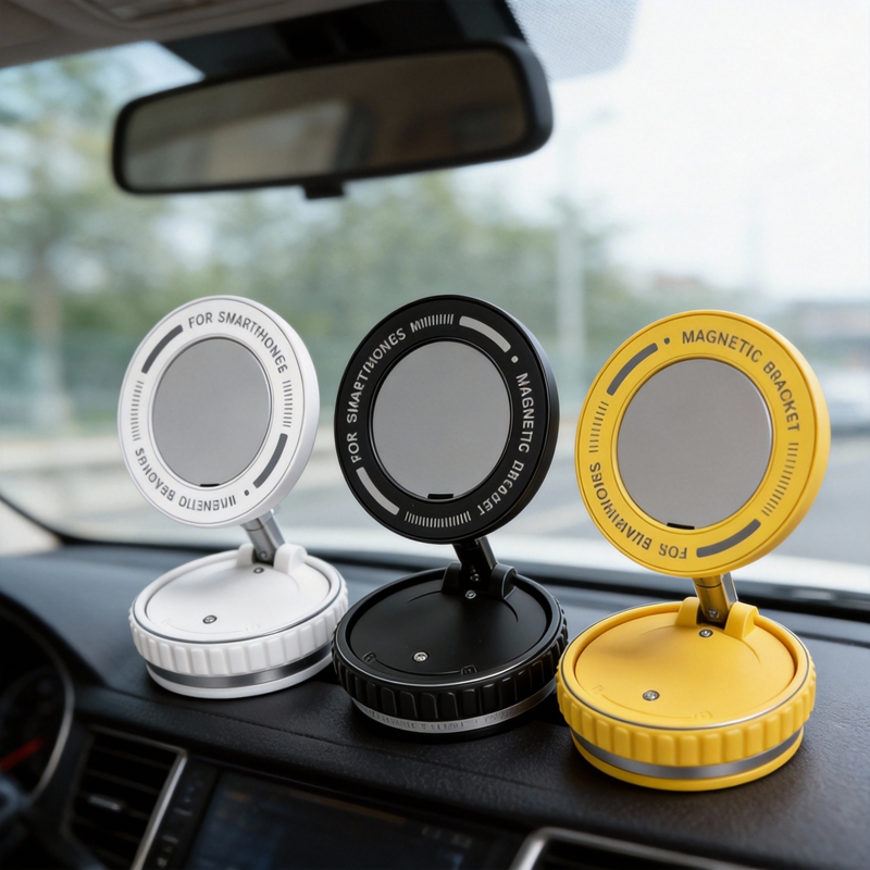 Universal Foldable Magnetic Vacuum Adsorption Phone Holder 360° Rotating Stable Car Mount - Image 6