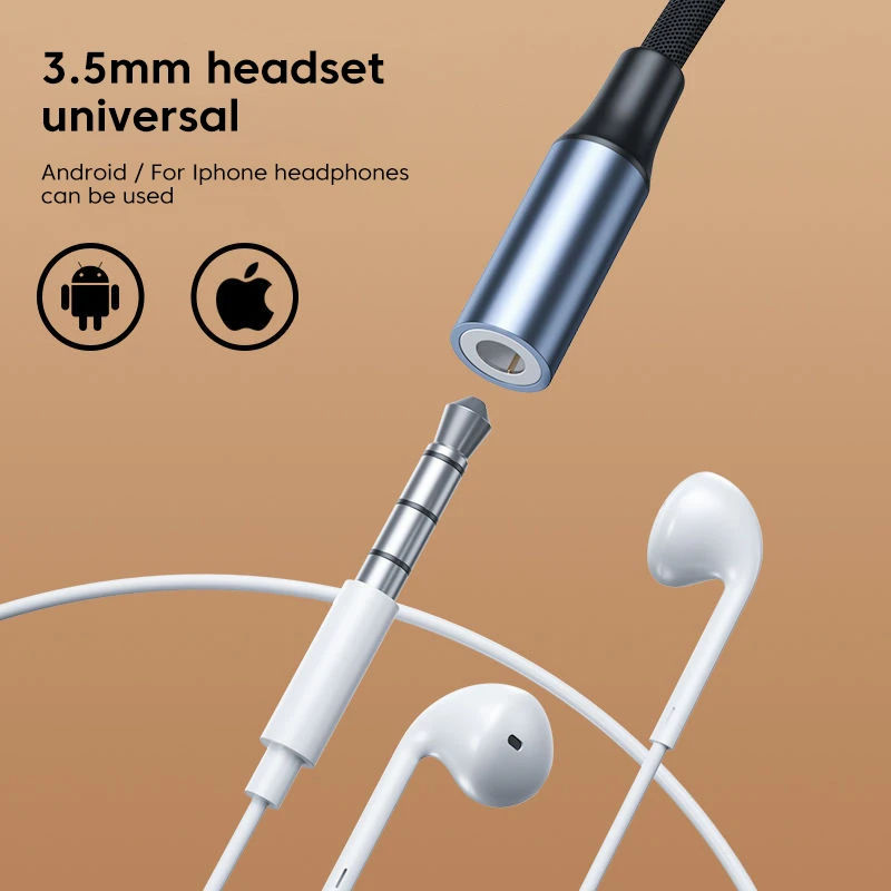 DAC USB Type C to 3.5mm Jack Audio Adapter Headphones Earphone Connector for SmartPhone Accessories - Image 2