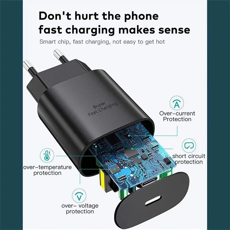 PD 25W 3A Quick Charge 3.0 USB C Charger 1M Type C Cable for Samsung Galaxy S23 S22 Ultra - Image 2