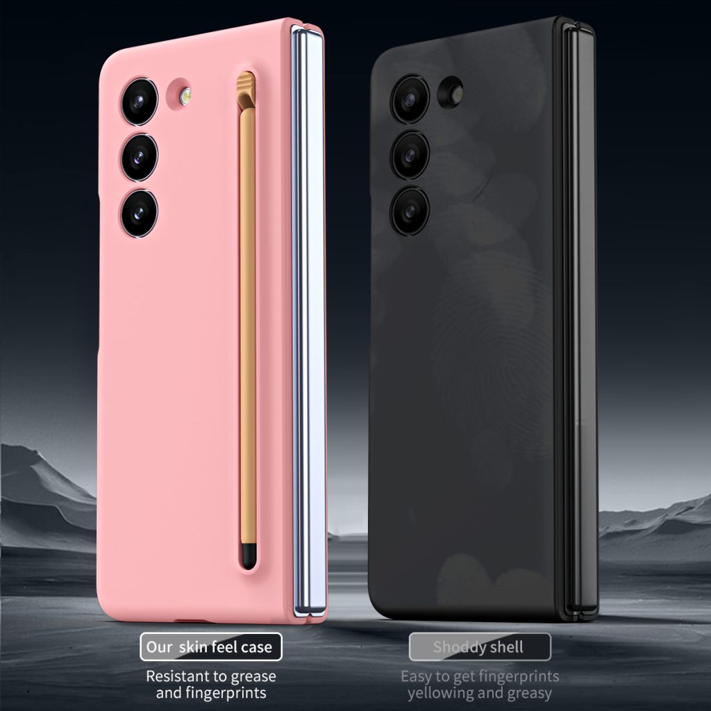 Bumper Armor for Samsung Galaxy Z Fold 6 Case Minimalist Hard PC Blue Z Fold6 With Pen Slot Phone Casing
