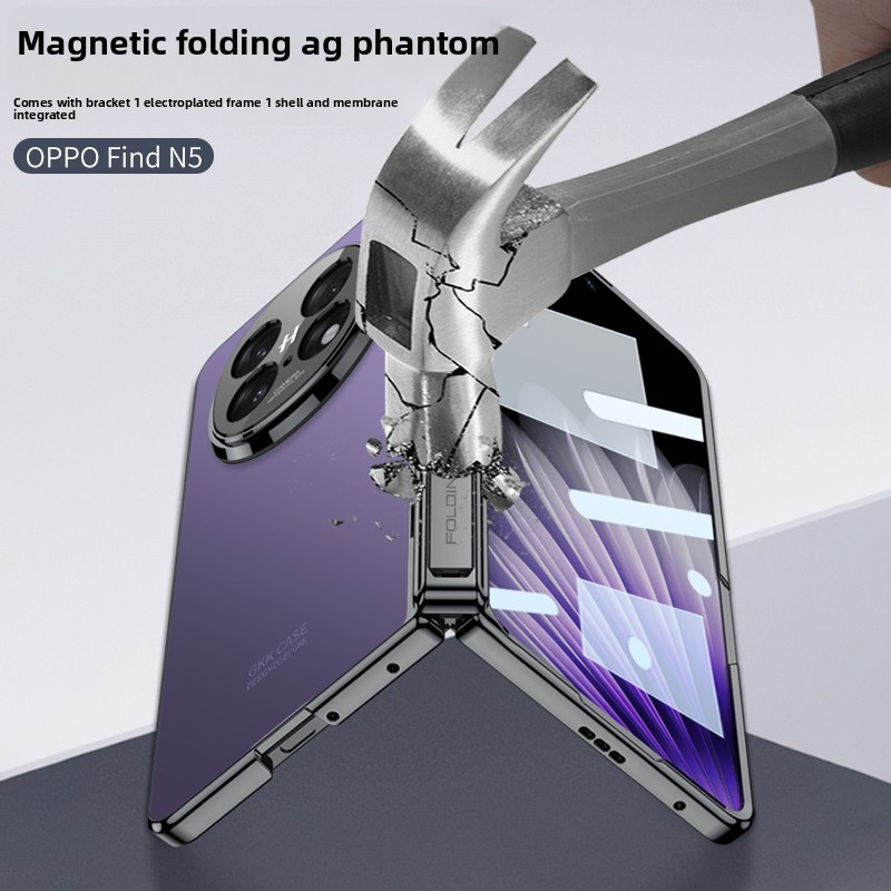 Magnetic Simple Trendy Design Casing N5 Finewoven PU Classic for OPPO Find N5 Screen Guard Phone Case