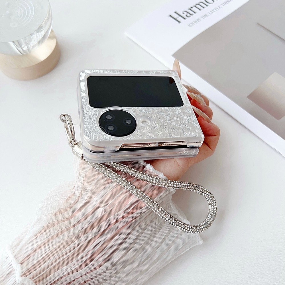 Fashion Luxury for OPPO Find N3 N2 Flip Case Dust Proof Silver N3Flip N2Flip Lanyard Phone Casing