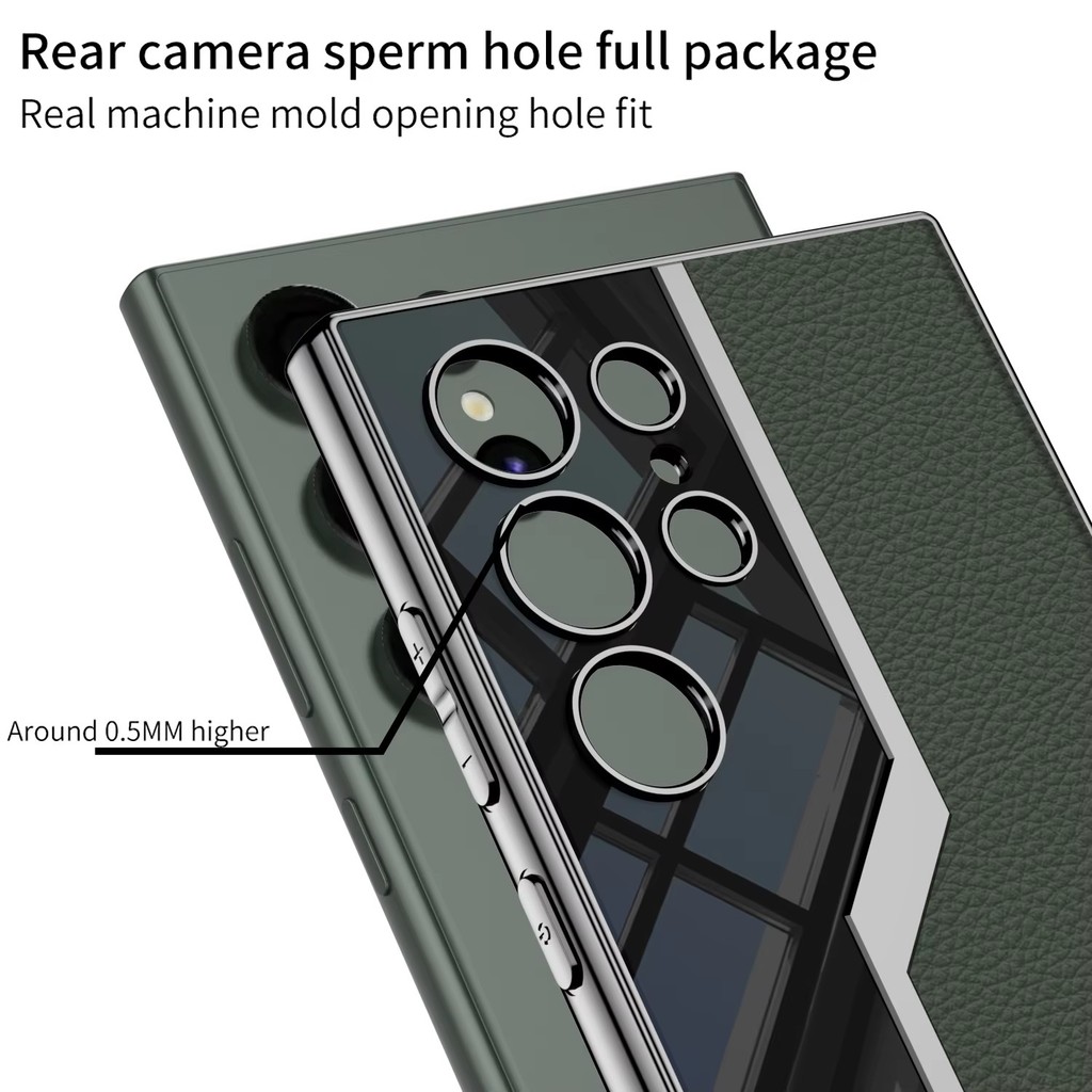 Thin TPU Soft Supercar Footage Case For Samsung for Galaxy S23 S24 S25 Ultra 5G Phone Case Plating Leather Protection Cover No Pen - Image 2