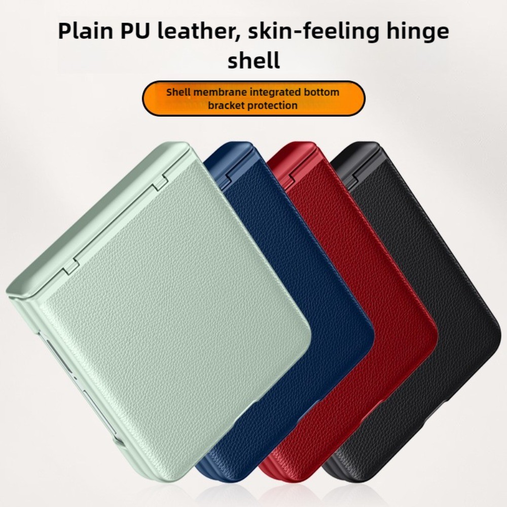PU Leather Hinge Phone Case with Built-in Screen Protector For Samsung for Galaxy Z Flip 7 Flip7 5G 2025 Shockproof Protective Cover - Image 2