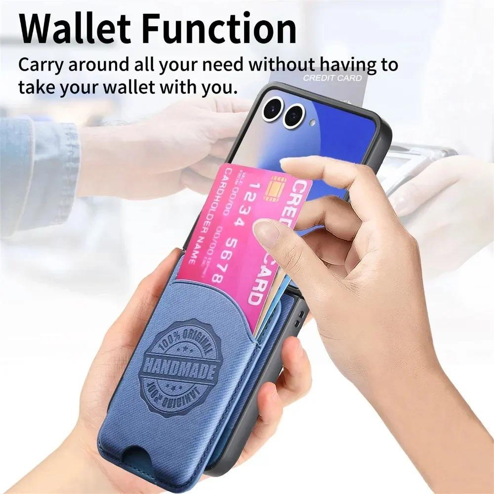 2 in 1 Detachable Magnetic Wallet Phone Case For Samsung for Galaxy Z Flip 7 6 5 4 Flip7 Flip6 Flip5 Cover with Card Holder - Image 2