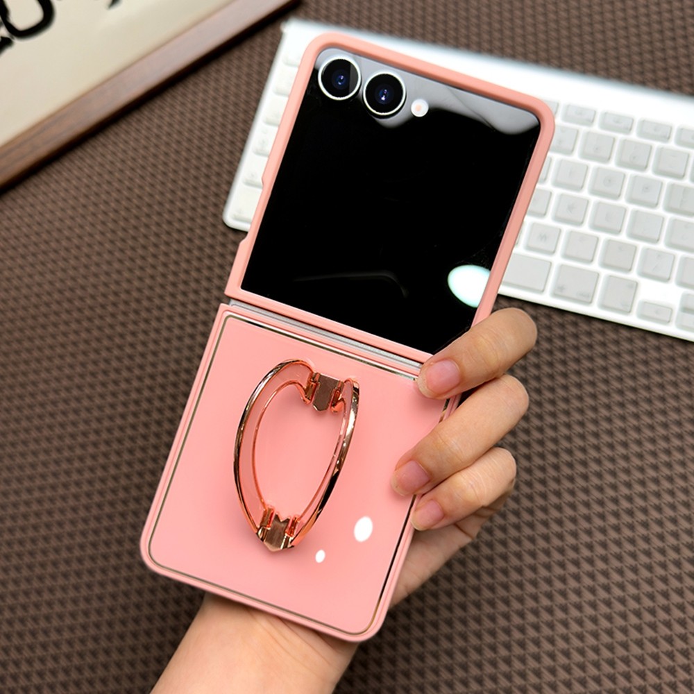 Shockproof for Samsung Galaxy Z Flip 7 Case Creative Design Heart Z Flip7 Flip Z7 With Bracket Phone Casing