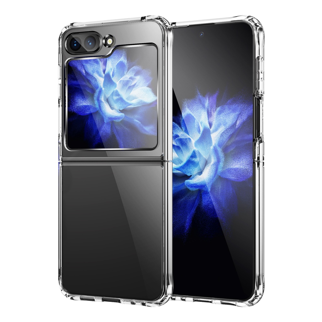 Clear Bumper Wireless Charging Durable Casing Z Flip 6 Zflip 5 7FE Transparent for Samsung Galaxy Z Flip6 Flip5 Phone Case - Image 3