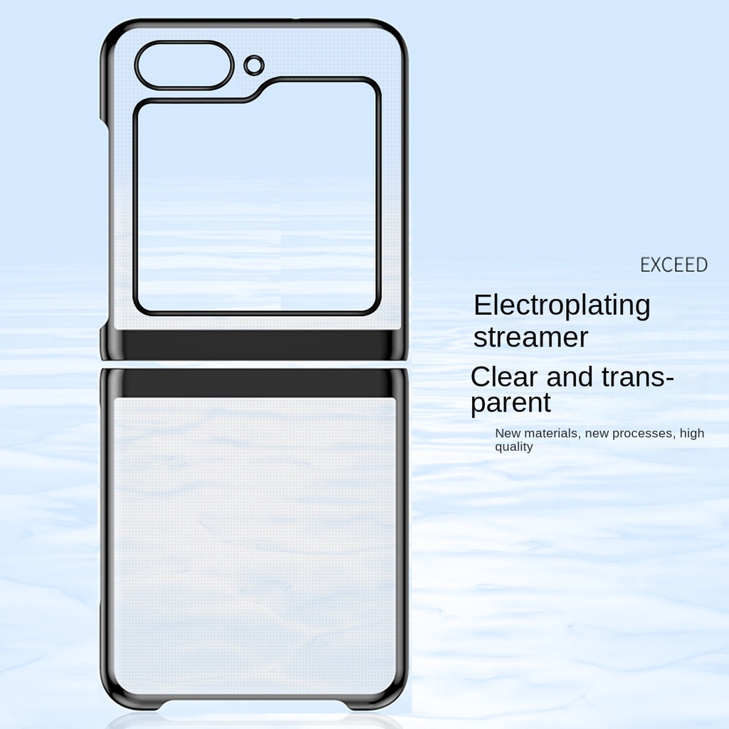 Transparent Hard Casing for Samsung Galaxy Z Flip7FE Flip6 Flip5 Electroplated PC Samsung Z Flip 6 5 Flip Z 5 Protection Phone Case - Image 2